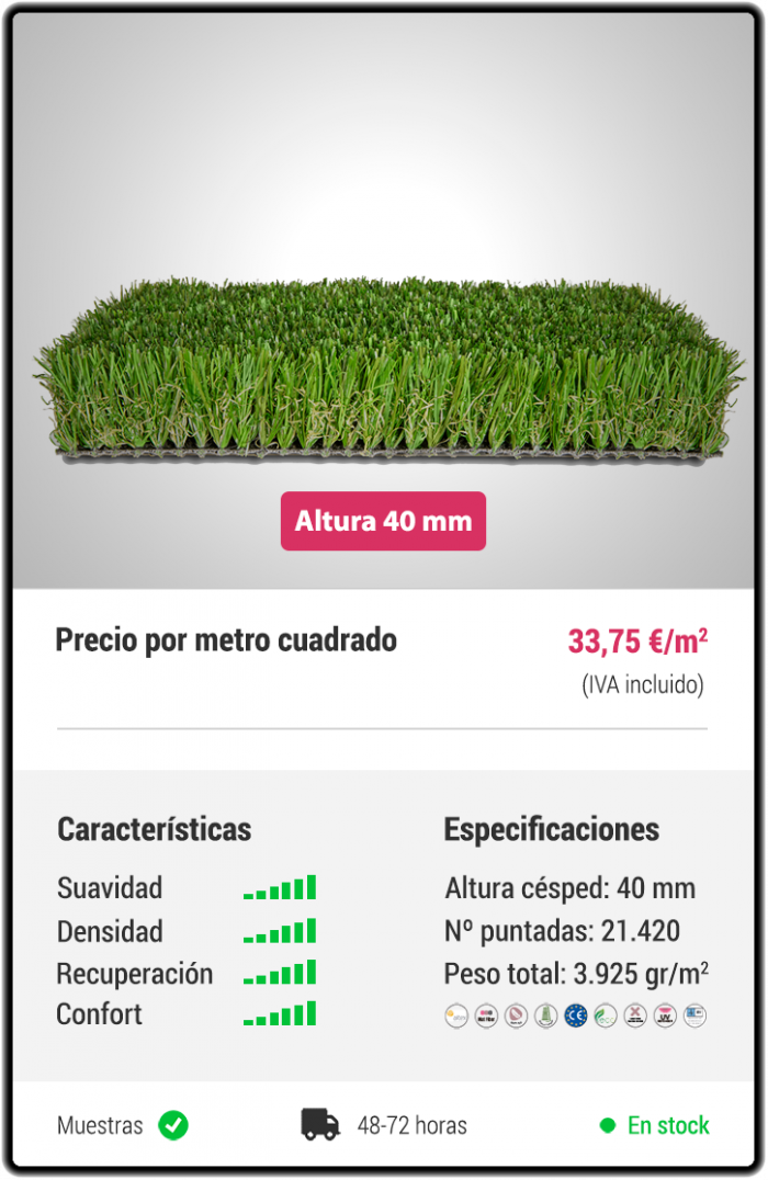 Césped artificial Diamond 40