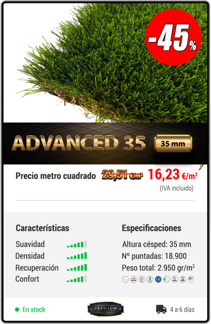Césped artificial Advanced 35
