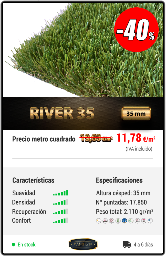 Césped artificial River 35