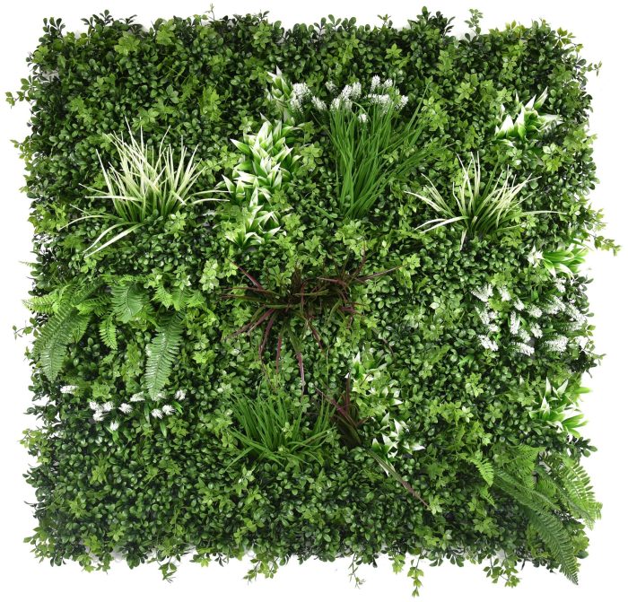 Jardín vertical artificial modelo JUNGLE. Resistente al fuego